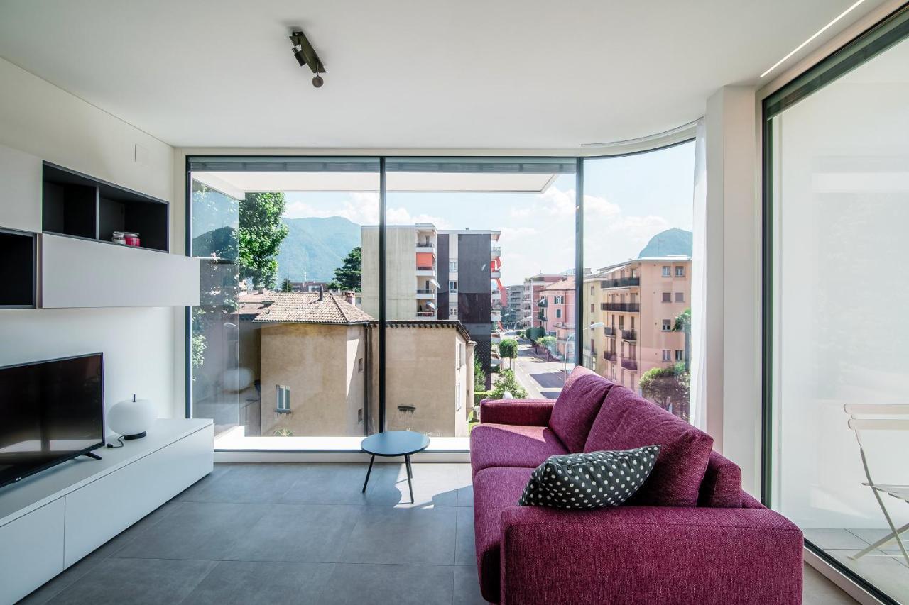 Flat Iron Apartments By Quokka 360 - Modern Building 5 Min From The Centre Of Lugano Viganello Exterior foto