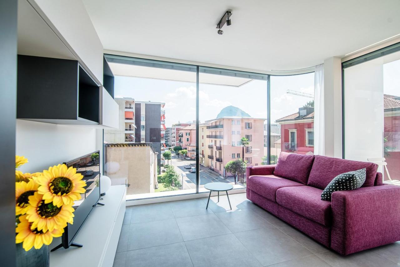 Flat Iron Apartments By Quokka 360 - Modern Building 5 Min From The Centre Of Lugano Viganello Exterior foto